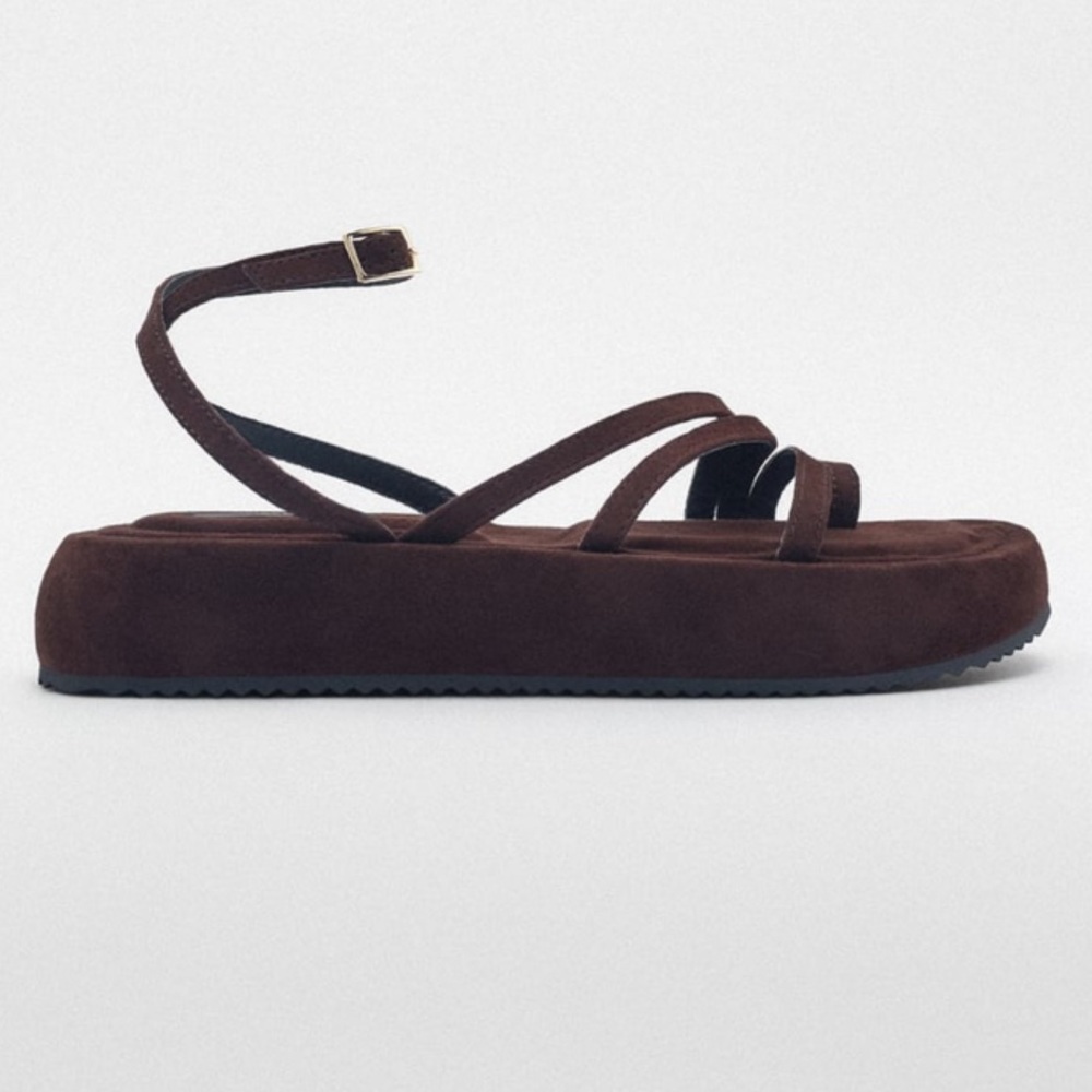 Zara Flat Suede Sandals